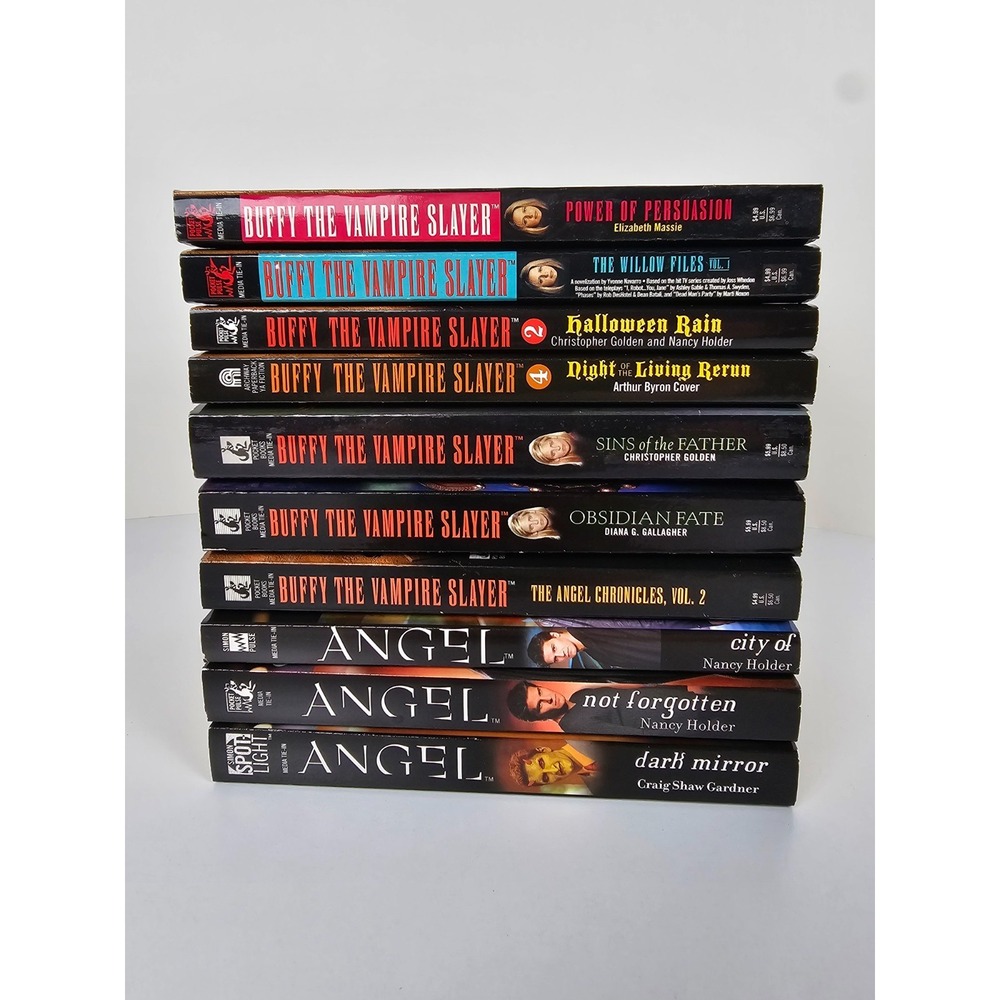 Buffy the Vampire Slayer & Angel Vintage 1990s 2000s Paperback Book Lot of 10